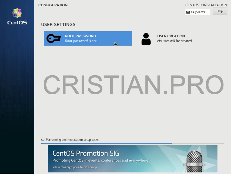 Definir contraseña usuario root CentOS 7