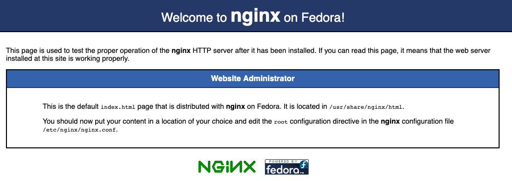 nginx página por defecto navegador